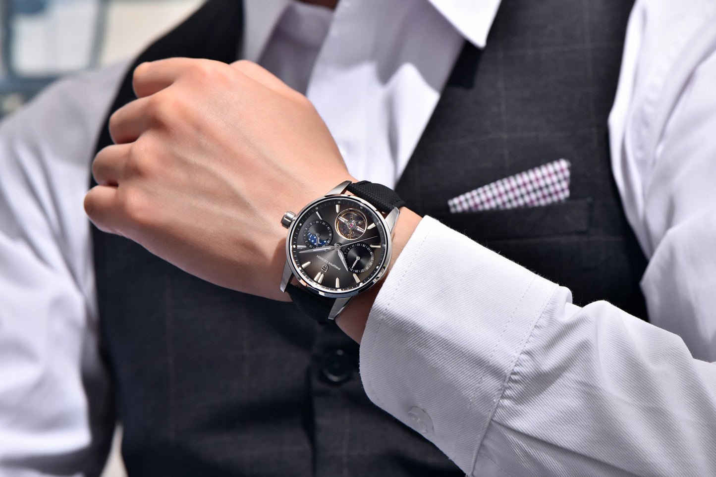 PAGANI DESIGN 2026 Men Mechanical Watch E3255Y 41mm Sapphire Crystal Stainless Steel Calendar Waterproof Reloj Hombre