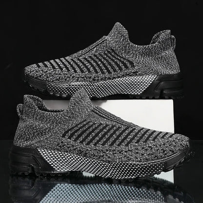Men Casual Sport Shoes Breathable Lightweight Sneakers Outdoor Mesh Black Running Shoes Athletic Jogging Tenis Walking Shoes