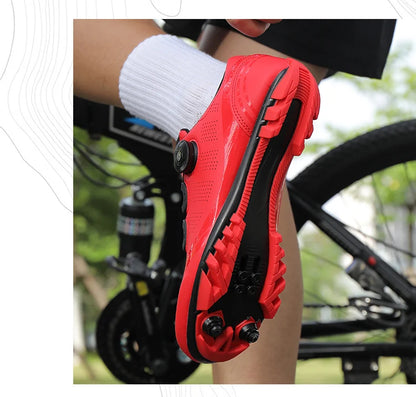 Unisex Cycling Shoes Speed Competitive Cycling Shoes SPD Road Bike Lock Shoes Breathable MTB Mountain Off-Road Cycling Shoes