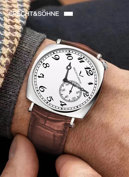 New 2026 Specht & Söhne 1921 Men's Automatic Mechanical Wristwatch Rose Gold Sapphire Crystal Genuine Leather Relogio Masculino