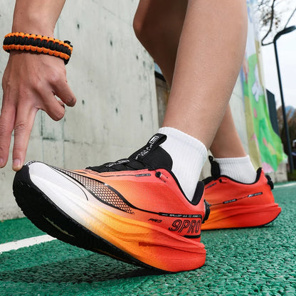 Sapatilhas desportivas unissexo com sola macia, leves, de fundo plano, para competição e treino, 2026, novas sapatilhas de corrida com absorção de impacto