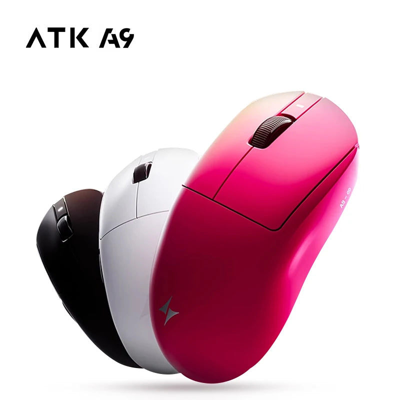 ATK Dragonfly A9 Ultra Wireless Gaming Mouse PAW3950, Tri-Mode 8K Gaming Mouse, Ultra-Lightweight Ergonomic Esports Mouse for FPS Gaming