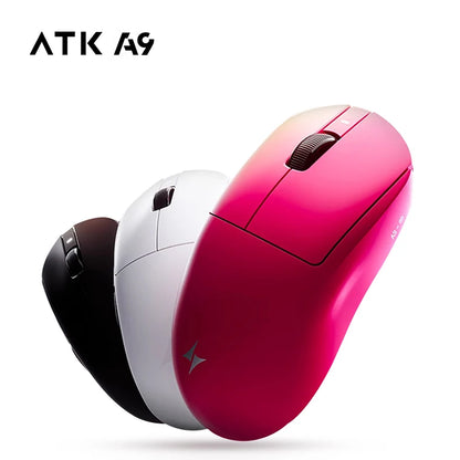 ATK Dragonfly A9 Ultra Wireless Gaming Mouse PAW3950, Tri-Mode 8K Gaming Mouse, Ultra-Lightweight Ergonomic Esports Mouse for FPS Gaming