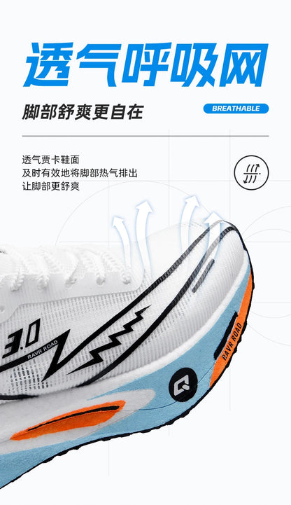 Air Running Shoes Men Sports Marathon Carbon Plate Breathable Lightweight Women Comfortable Athletic Leisure Sneakers Soft Sole
