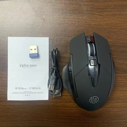INPHIC A1 Bluetooth Wireless Mouse Rechargeable Tri-Mode 2.4G Optical Mouse for Laptop, Mac, PC, Tablet & Mobile with 1600 DPI