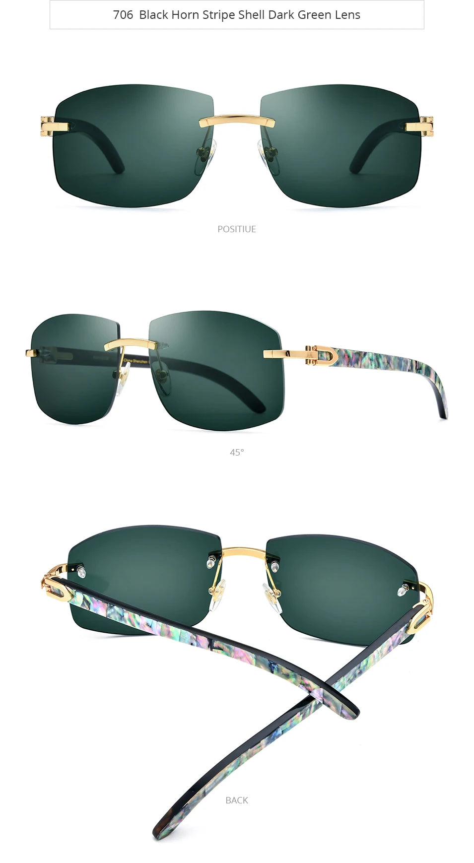 HEPIDEM Buffalo Horn Glasses Men Famous Brand Design Rimless Sunglasses Women Luxury Eyewear Horn-Rim Frameless Buffs Eyeglasses