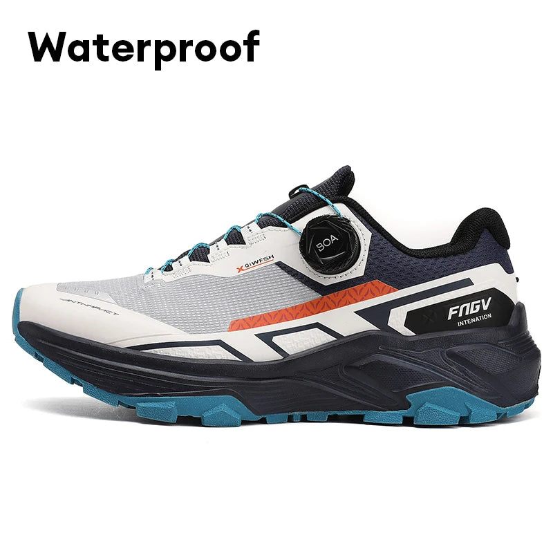 Men's Running Shoes with Rotating Buckle Breathable Mesh Lightweight Sneakers for Men Gym Workout Casual Waterproof Sports Shoes