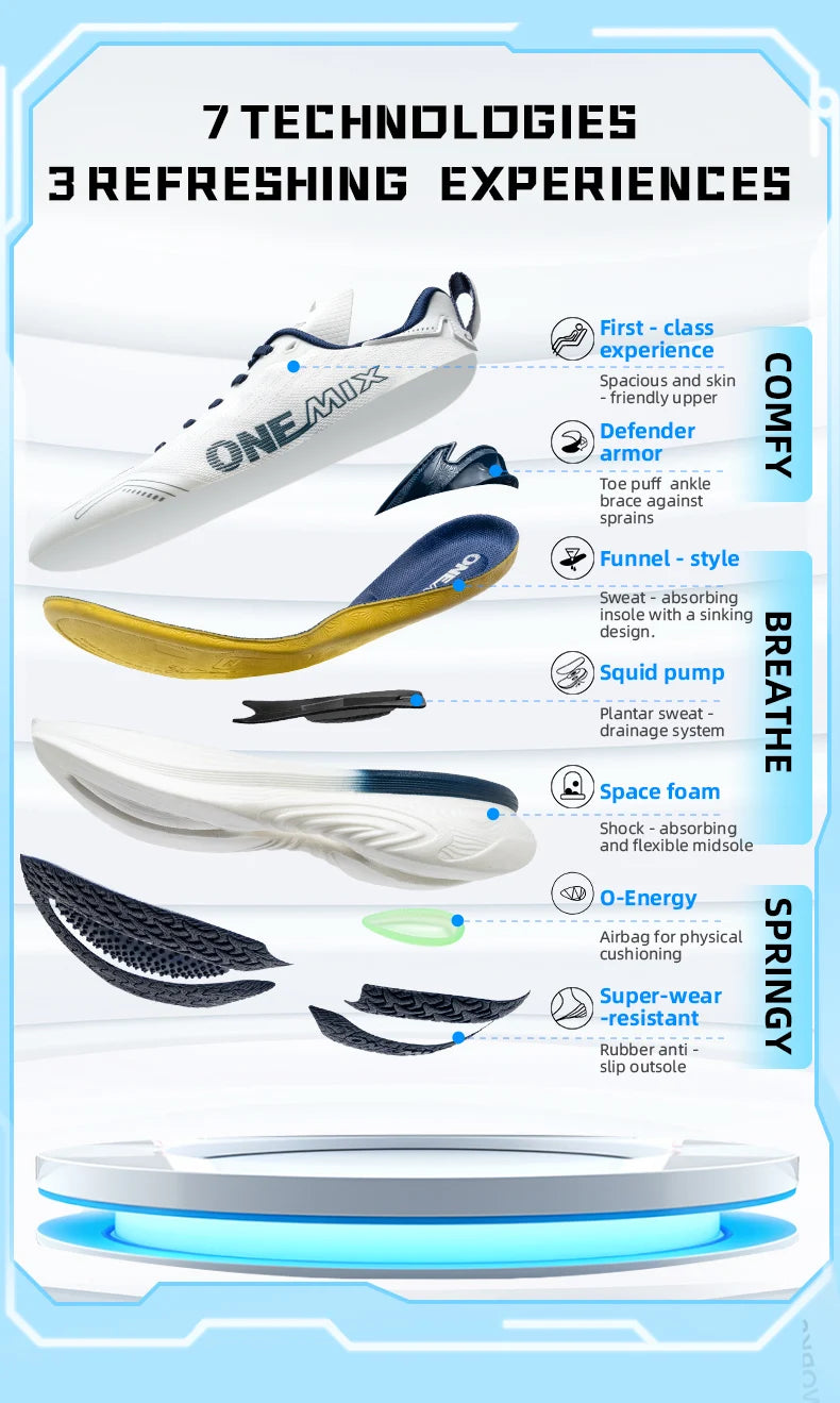 ONEMIX 2026 Jogging Running Shoes Unisex Lightweight Sneakers Road Wear-Resistant Fashion Sports Fitness Shoes