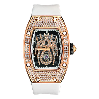 HANBORO Spider Collection Spider Ruby and Diamond Crafted Luminous Full Diamonds Luxury Women's Watch