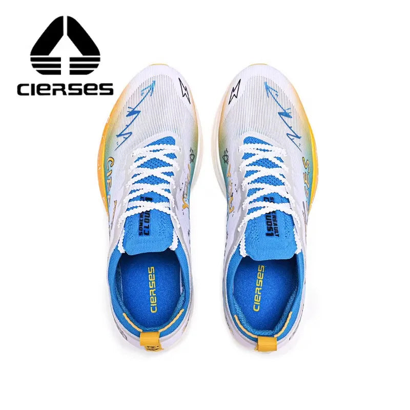 CIERSES Carbon fiber plate Marathon Running Racing Shoes  Men Professional Stable Support Shock-relief Rebbound Training shoes