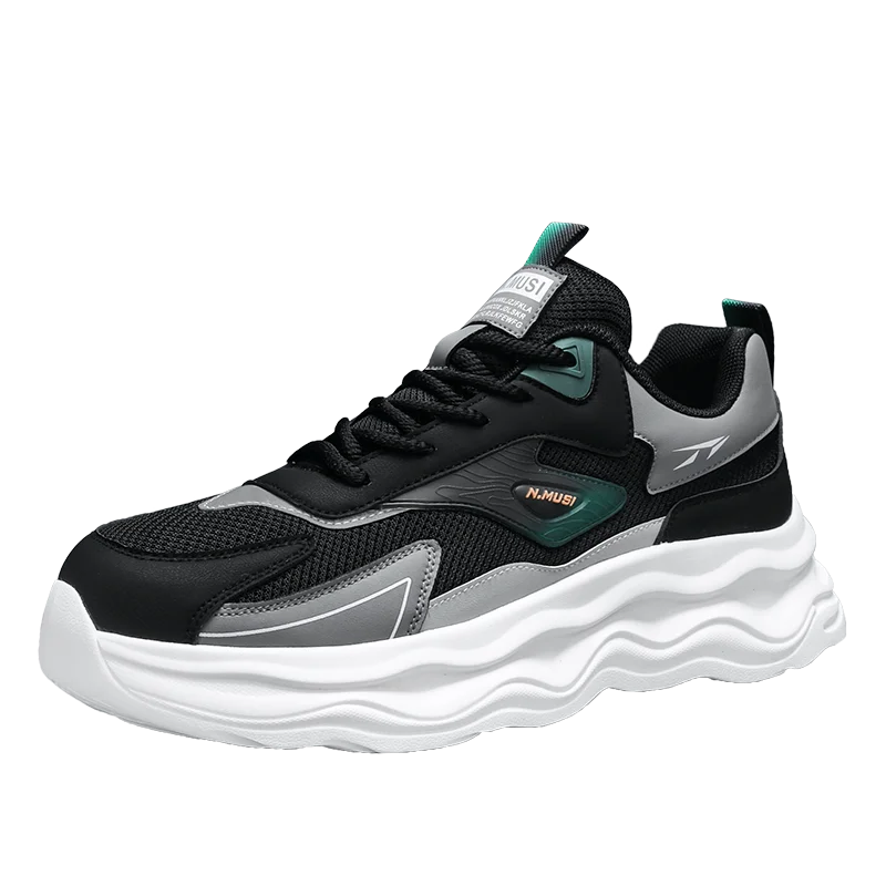 High Quality Casual Leather Shoes for Men 2026 New Autumn Lightweight Outdoor Shoes Fashion Thick Bottom Antiskid Walking Shoes