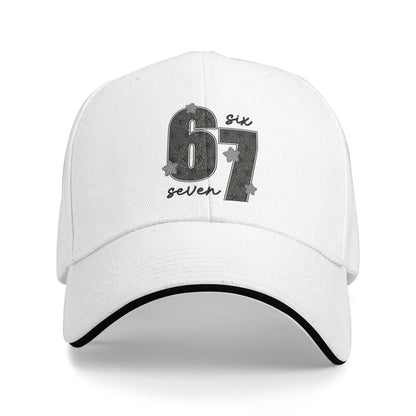 67 Six Seven 6-7 Casquette de baseball « Popular Steal » Brainrot Gaming Meme Sandwich Caps Hommes Femmes Respirante Dad Hat Plein air
