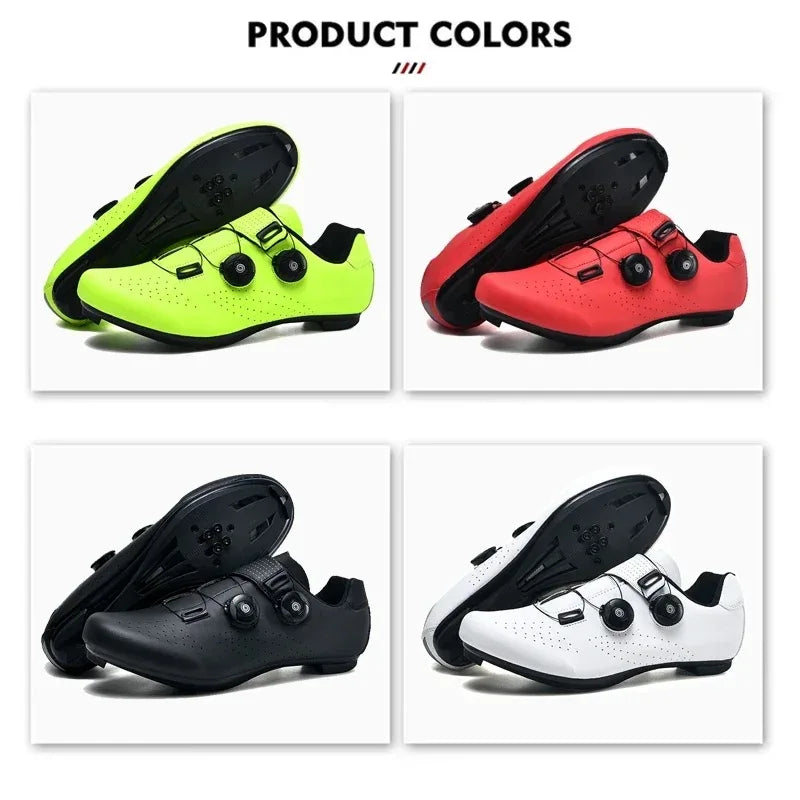 New Cycling Shoes Men's Self-locking Racing Road Cycling Sports Shoes Lockless Training Shoes Women's SPD Cleats Cycling Shoes