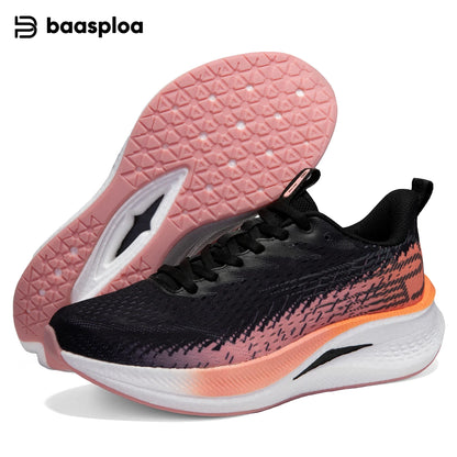Baasploa Women Running Sneakers Brand Mesh Breathable Comfort Walking Shoes Outdoor Anti-slip Female Casual Jogging Sports Shoes