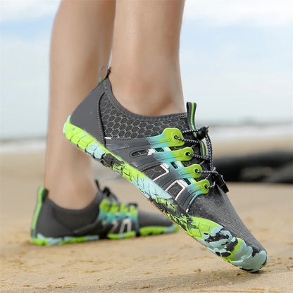 Men Women Water shoes Upstream Wading Swimming Barefoot Five Fingers Aqua Shoes Colorful Beach Seaside Light Unisex Sneakers New