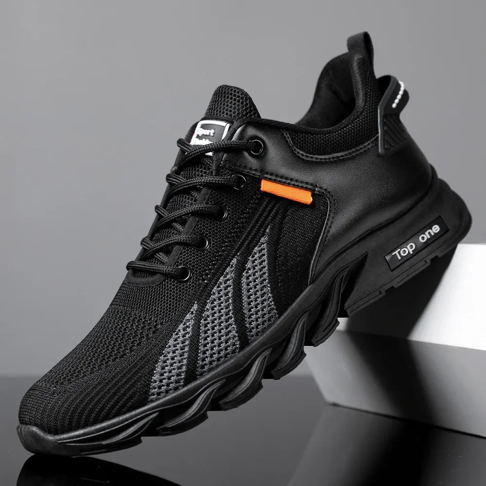 Modieuze herensneakers, casual schoenen van mesh, herenschoenen met veters, lichtgewicht gevulkaniseerde schoenen, wandelsneakers, Zapatillas Hombre
