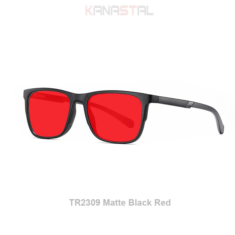 Men Sleep Blue Light Blocking Glasses Women Anti Radiation Computer Eyewear UV500 PC Red Lenses TR90 Square Eyeglasses Frames