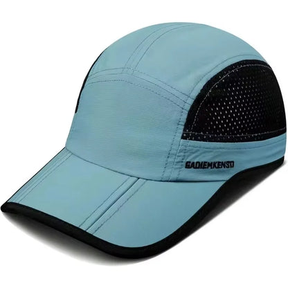 GADIEMKENSD Snabbtorkande, hopfällbara och bärbara basebollkepsar för män, sommar, havsvågbroderi, unisex, sport, solhattar, snapback-keps