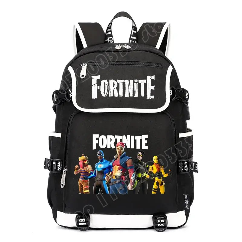 Fortnites Large Capacity Backpack Casual Shoulder Bag with USB Port Unisex Anime Students Schoolbag New Stylish Stationery Gift