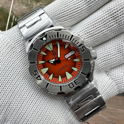 STEELDIVE SD1984 Monster Steel Strap Mechanical Watch NH36 Movt Sapphire Crystal 200M Waterproof Swiss Super Luminous Wristwatch