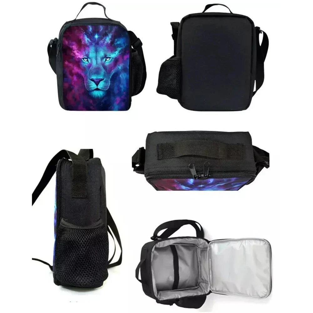 Child Insulated Large Capacity Bag for Boy Girl Student Hot Game Outdoor Picnic Resuable Thermal Cooler Lunch Box F-FortniteS