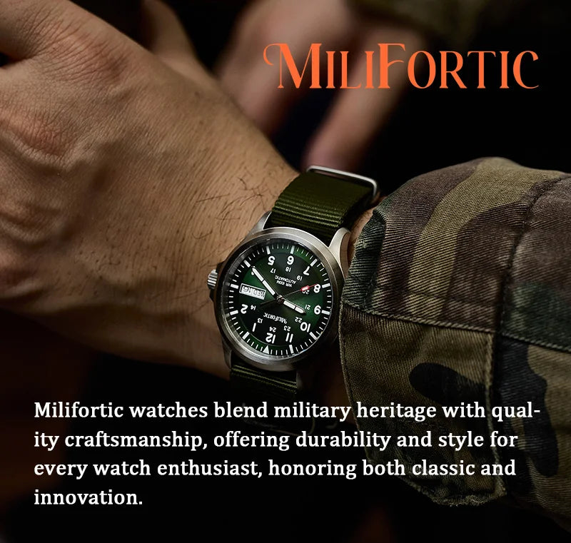Milifortic Jumping Hour Auto R077 Vintage Small Seconds ST17 Movement Jump Hour Salmon Dial Men Watches