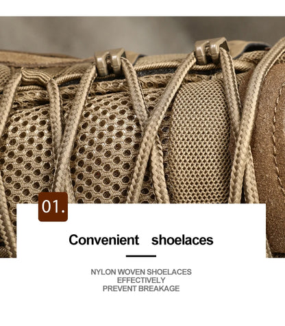 HIKEUP Non-slip Wear Resistant Outdoor Hiking Shoes Breathable Splashproof Climbing Men Sneaker Trekking Tourism Mountain Shoes