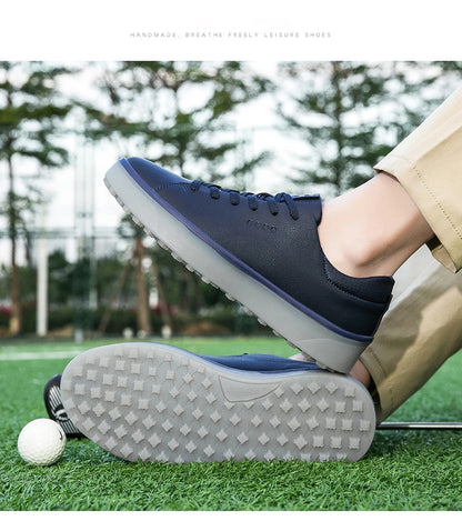 Golf Shoes Men Big Size To 47# Rotating buckle Professional Non Slip Spikeless Outdoor Beginner Training Golf Sneakers Unisex