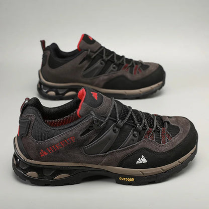 HIKEUP Non-slip Wear Resistant Outdoor Hiking Shoes Breathable Splashproof Climbing Men Sneaker Trekking Tourism Mountain Shoes