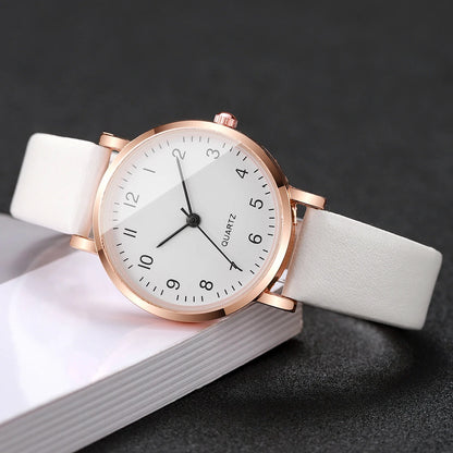 Fashion Small Dial Women Watches Simple Leather Strap Ladies Quartz Wristwatch Reloj Mujer Girls Clock Gift（Without Box）