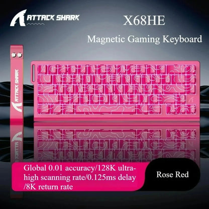 Attack Shark X68 HE Gaming Keyboard Magnetic Mechanical Wired for Pro Gaming 0.01mm Rapid Trigger 8000Hz 128K Rate