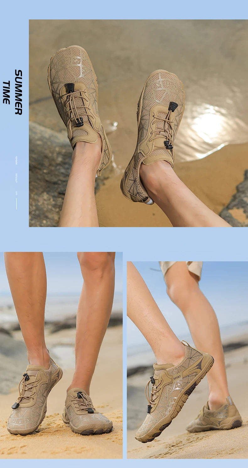 Men Wading Shoes Barefoot Quick-Drying Beach Shoes Outdoor Non-Slip Upstream Swimming Diving Shoes Women Water Sports Shoes