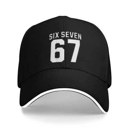 67 Six Seven 6-7 Casquette de baseball « Popular Steal » Brainrot Gaming Meme Sandwich Caps Hommes Femmes Respirante Dad Hat Plein air