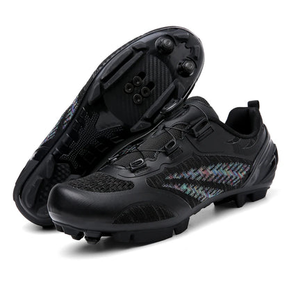 Scarpe da ciclismo MTB uomo donna T03 viola traspiranti, a sgancio rapido, per ciclismo su strada, sport outdoor, racing e allenamento
