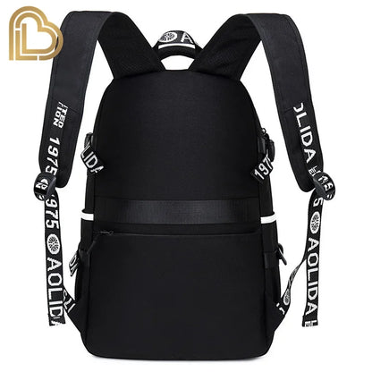 Mochila Yule Trooper F-Fortnited Battle Royale com carregamento USB, figuras anime e compartimento para material escolar para estudantes