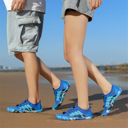 Men Women Water shoes Upstream Wading Swimming Barefoot Five Fingers Aqua Shoes Colorful Beach Seaside Light Unisex Sneakers New