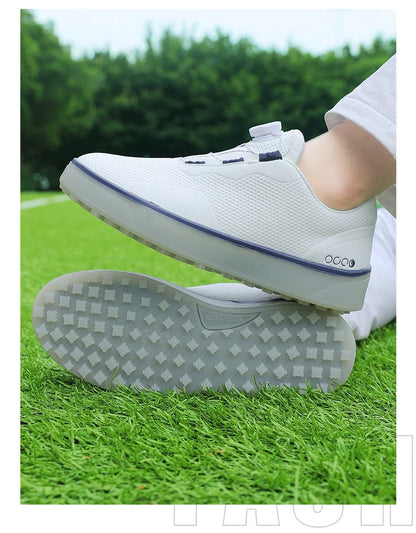 Golf Shoes Men Big Size To 47# Rotating buckle Professional Non Slip Spikeless Outdoor Beginner Training Golf Sneakers Unisex
