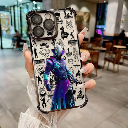 Capa de telemóvel Hot Game F-Fortnites Plating para Samsung A37 A57 A07 A36 A16 A06 A35 A55 A25 A26 A05s A15 A54 A34 A24 A14 A05 4G 5G