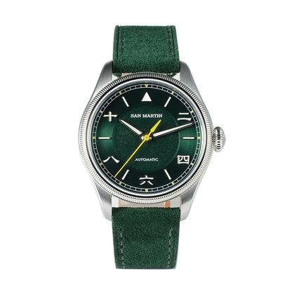 San Martin 39.5mm Retro Chinese Characters Indices Dial Men Pilot Watch YN55 100M Waterproof BGW-X1 Luminous SN0033C