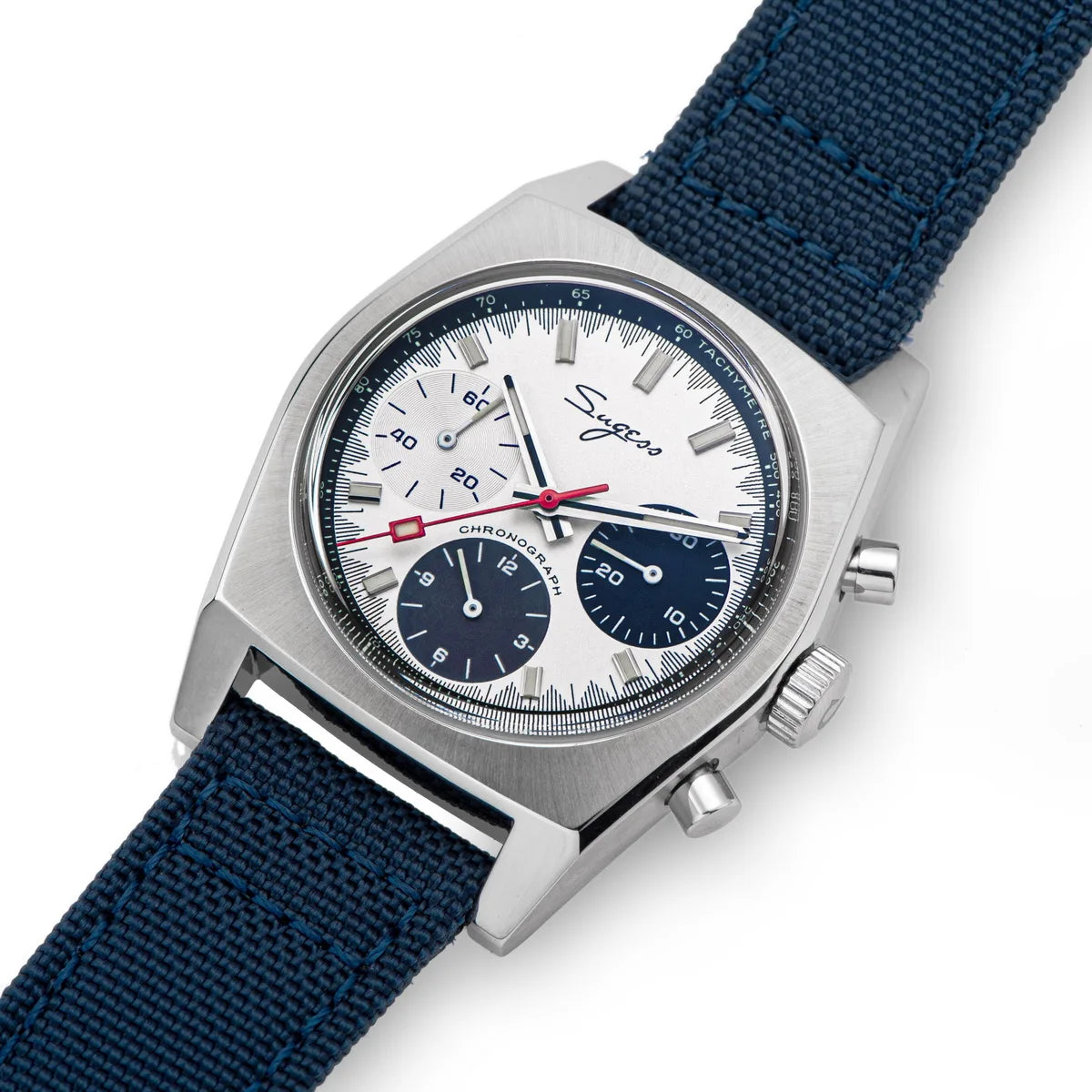 Sugess S419 Series 37mm Original Swanneck Movement Chronograph Master Mens Watch Mechanical Wristwatch Dome Sapphire Crystal New