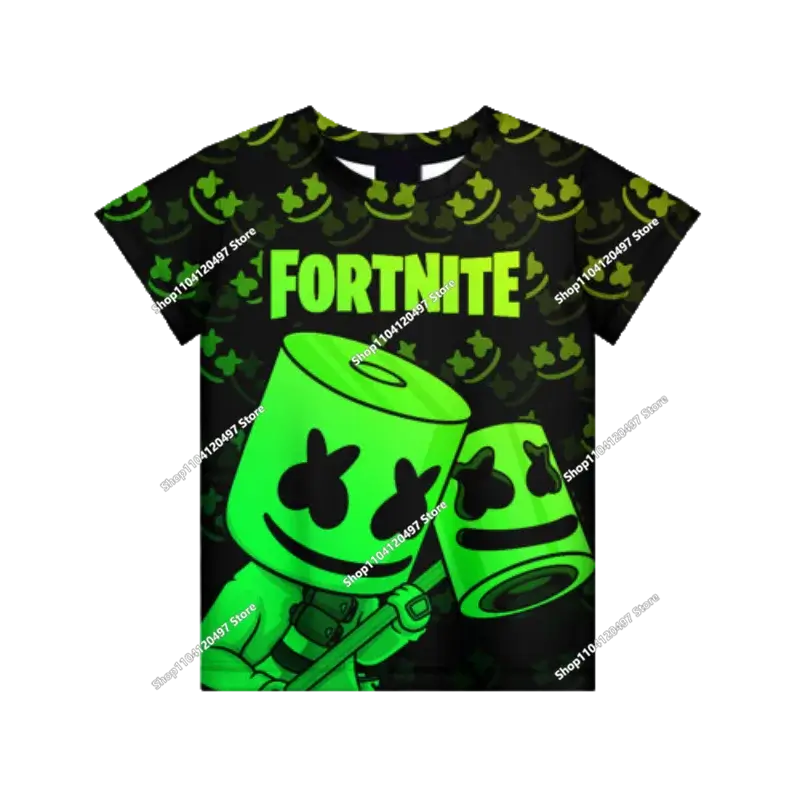Dziecięca odzież jesienna: bluza z kapturem typu pullover, T-shirt, nowa kolekcja Fortnite, codzienna odzież dziecięca, wygodny streetwear