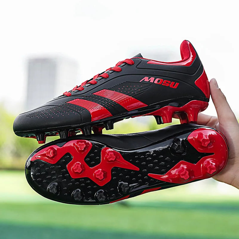 New Men's and Women's Football Shoes, Indoor and Outdoor Sports Shoes with Long and Broken Studs for Football Training Mat