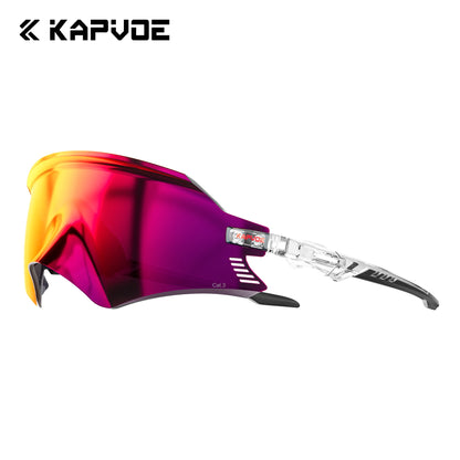KAPVOE Outdoor Photochromic Cycling Sunglasses Men Road Driving Bike Glasses Sports Hiking Women Bicycle Cycling UV400 Goggles