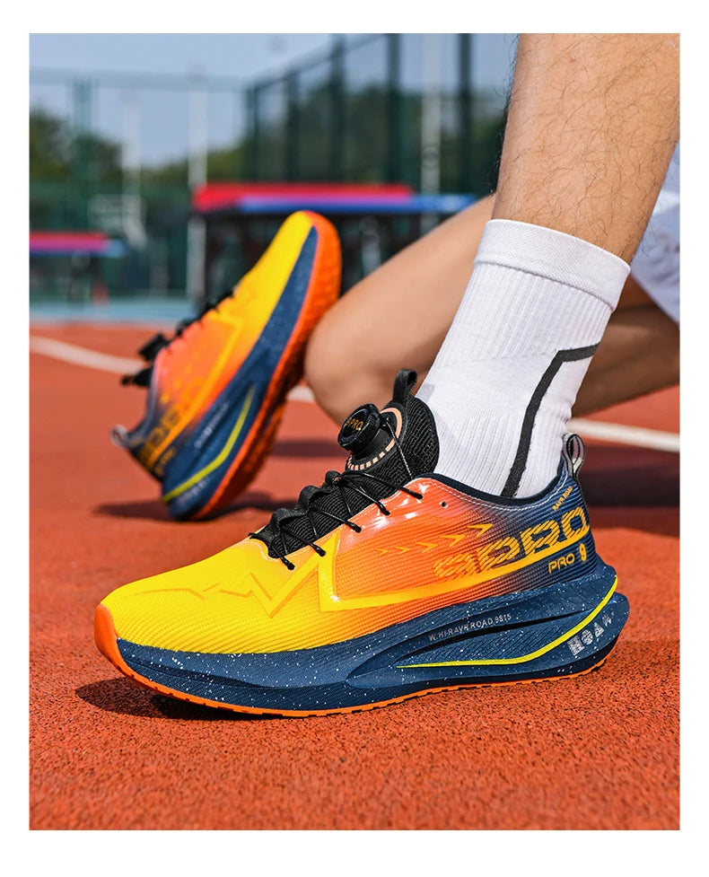 Men Running Shoes Carbon Board Speciality Sports Breathable Lightweight Women's Comfortable Athletic Nonskid Marathon Sneakers