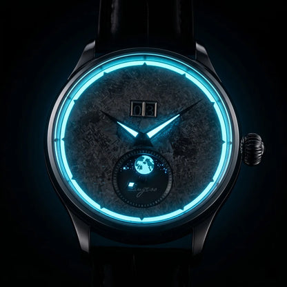 Sugess Watch of Men Moonphase ST2528 Movement Automatic Mechanical Wristwatches Waterproof Sapphire Crystal Titanium Dial S401