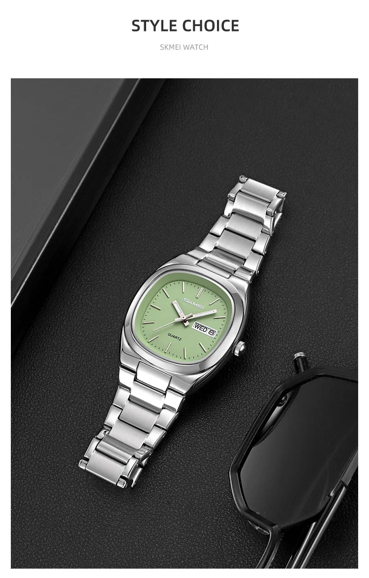 SKMEI 2420 Casual Female Wristwatch Dress For Women Ladies Business Steel Clock Fashion Quartz Date Time Women Luxury Watches
