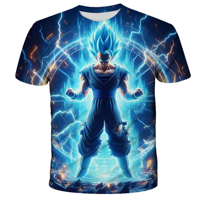 Anime Dragon Ball Son Goku 3D Print Kids T Shirt Summer Fashion Casual T-shirt Boy Girl Unisex Children's Clothing Tshirt Tops