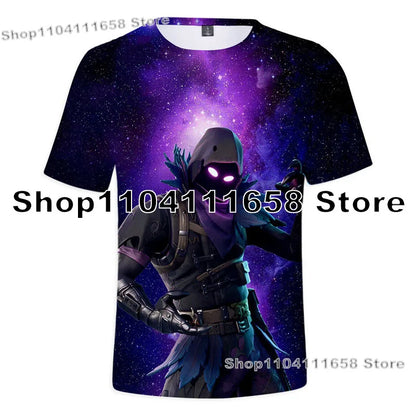 T-shirt Banana Peely para mulher, criança e homem, inspirado em F-Fortnite — T-shirt 3D estampada Battle Royale, top de verão, presente de aniversário