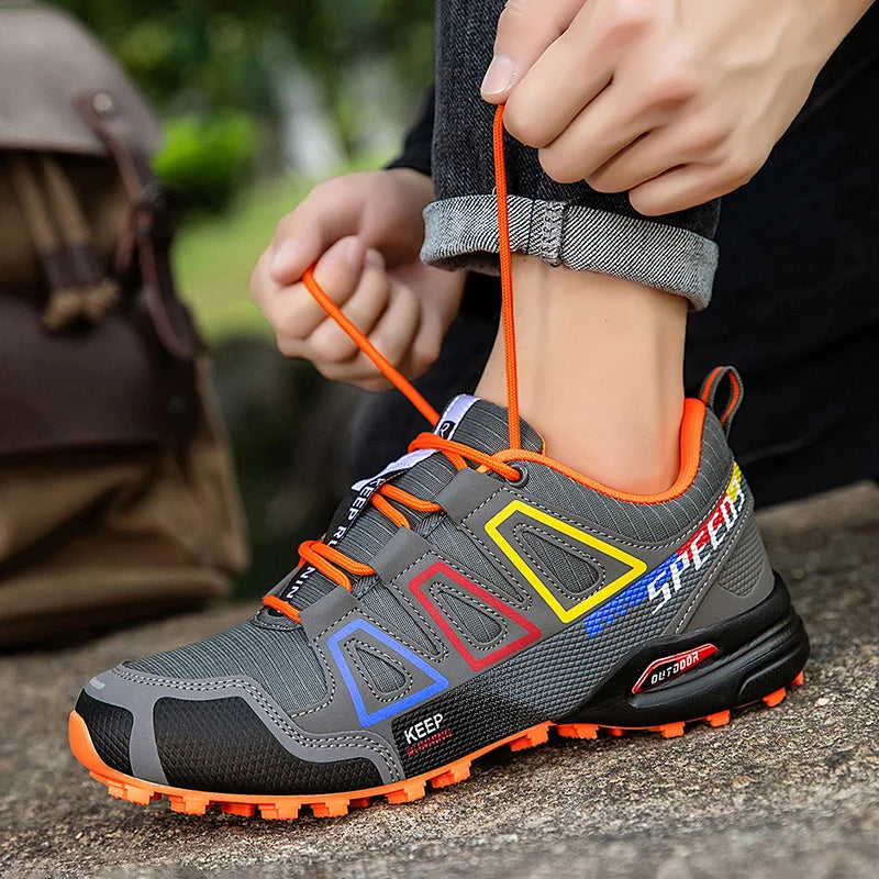 Mens Hiking Shoes Outdoor Off-road Anti Slip Leisure Mountain Camping Sneakers Unisex Comfortable Cushioning Travel Hiking Shoes