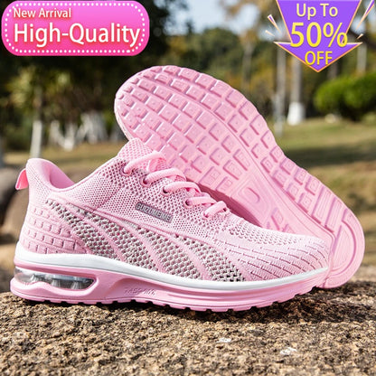 New Summer Rebound Womens Sports Shoes Lightweight Shock-absorbing Running Shoes Marathons Foot Protection Balance Walking Shoes